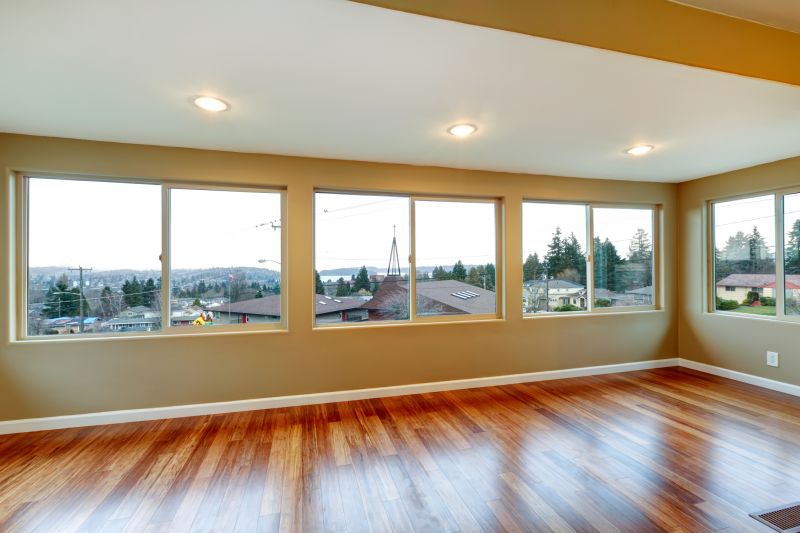 Living Room Featuring Large Picture Windows